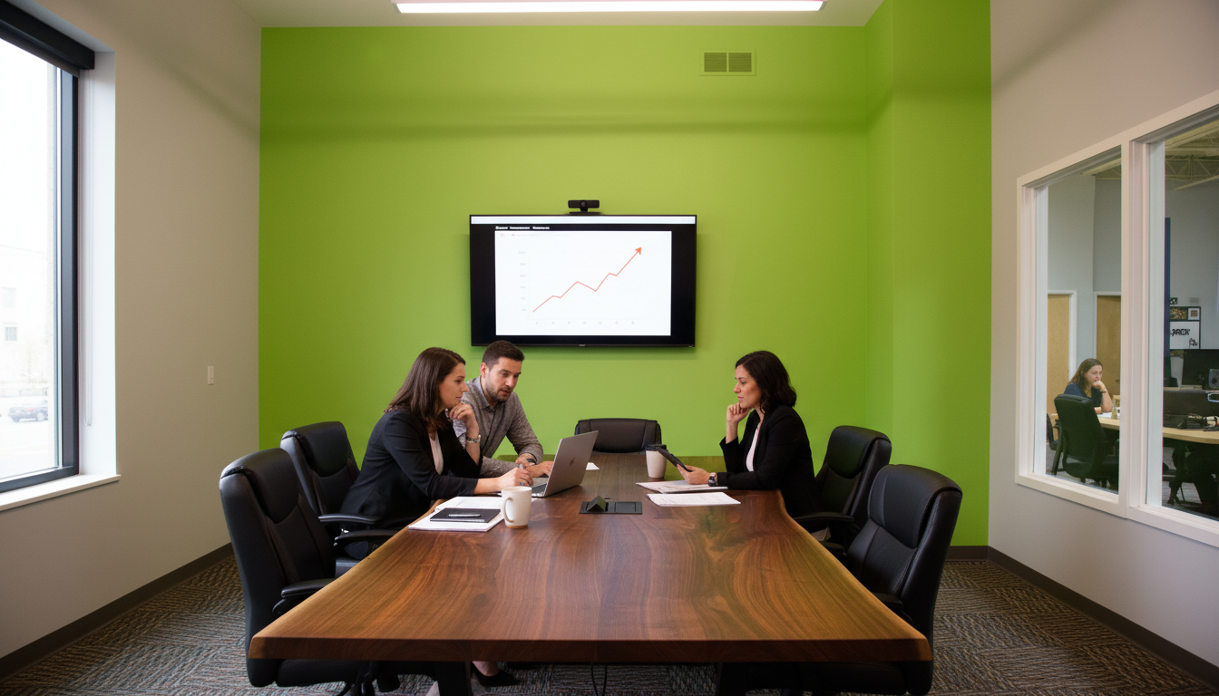 Small business professionals working inside a modern coworking space in Glenside with a 1-year coworking lease